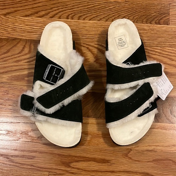 NWT Birkenstock Arizona Shearling Suede Leather Mountain View Green 8, 9, 10 - Picture 8 of 17